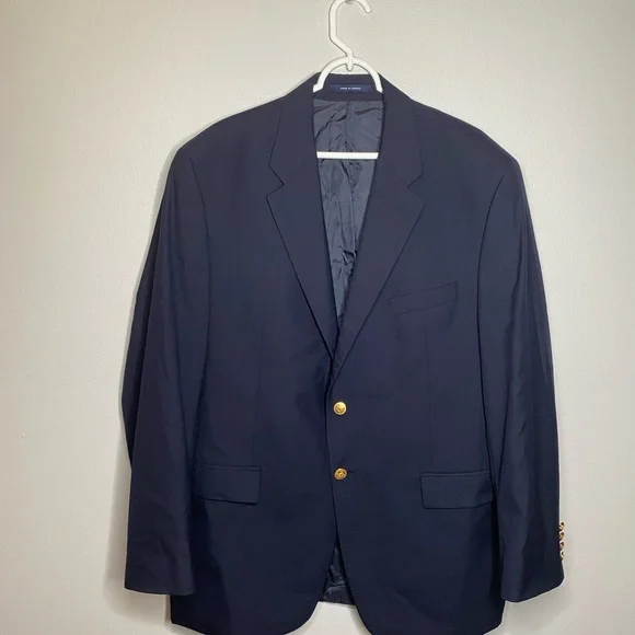 Ralph Lauren chaps men’s blazer size 46R silk wool sports coat black long sleeve